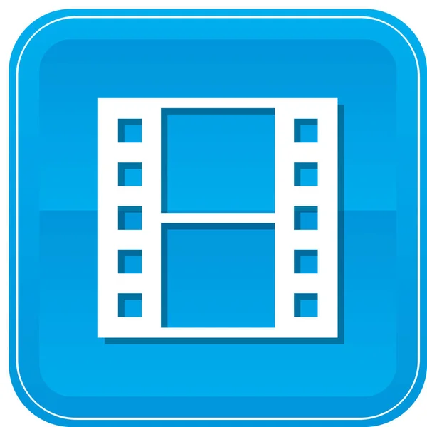 Clip Film Movie Icon Badge Style — Stock Vector