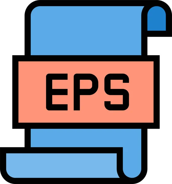 Eps Εικονίδιο Εγγράφου Αρχείου Στυλ Πλήρους Περιγράμματος — Διανυσματικό Αρχείο