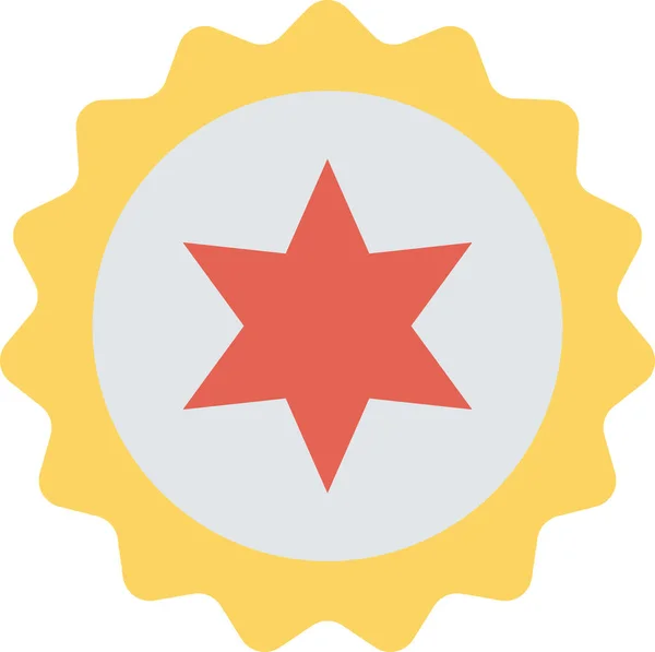 Ausgezeichnete Star Ikone Flachen Stil — Stockvektor