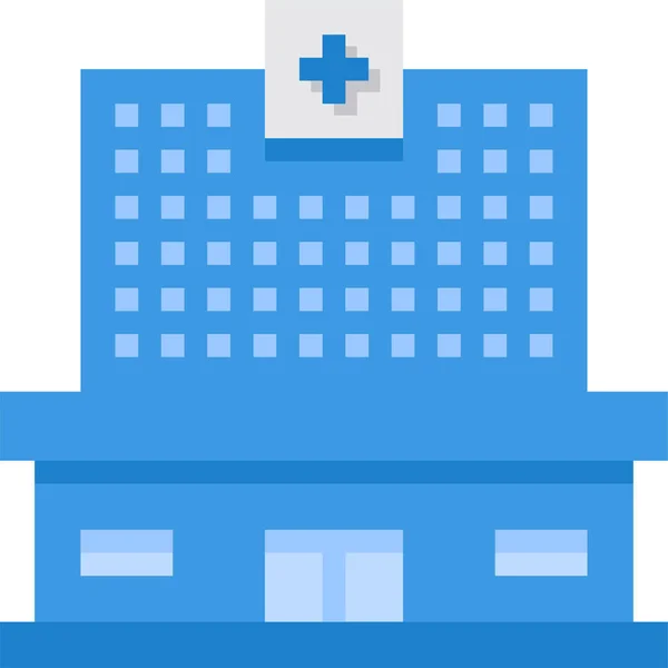 Nemocniční Budova Lékařské Ikony — Stockový vektor