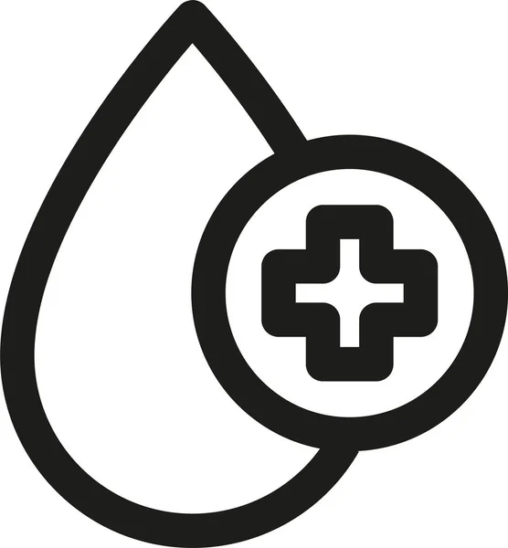 Донорство Крові Додати Піктограму Стилі Контурів — стоковий вектор
