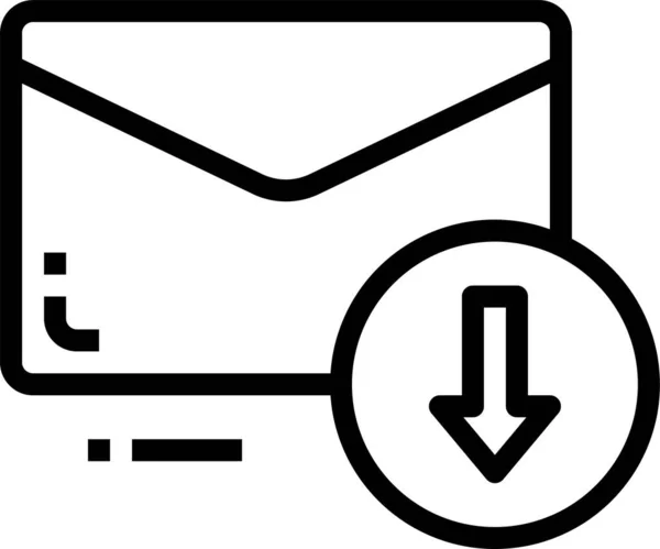 Download Mail Envelop Pictogram Outline Stijl — Stockvector