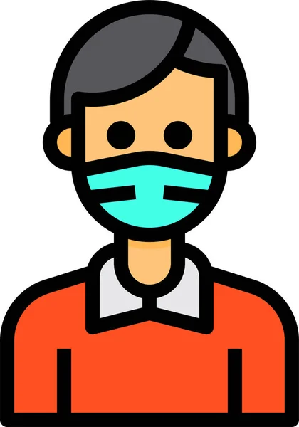 Avatar Man Mask Icon — Stock Vector