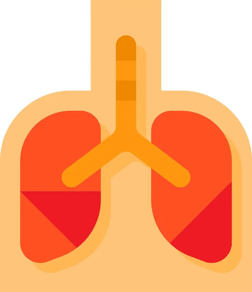 解剖学的ヒト肺アイコン — ストックベクタ