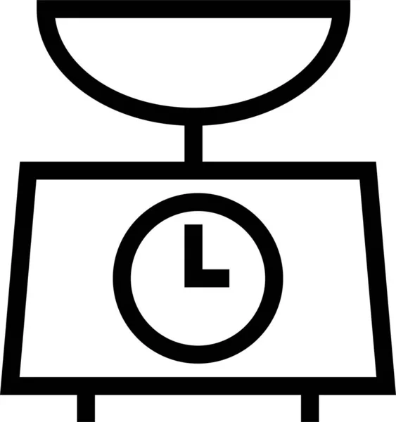 Balans Machine Schaal Pictogram Omtrek Stijl — Stockvector