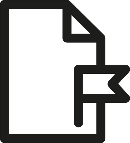 Icono Documento Formato Marcado Estilo Esquema — Vector de stock