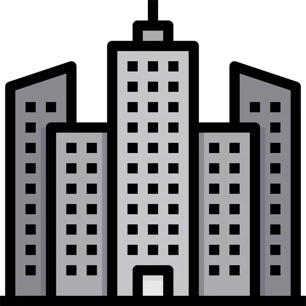 Εικονίδιο Πύργου Ουρανοξύστη — Διανυσματικό Αρχείο