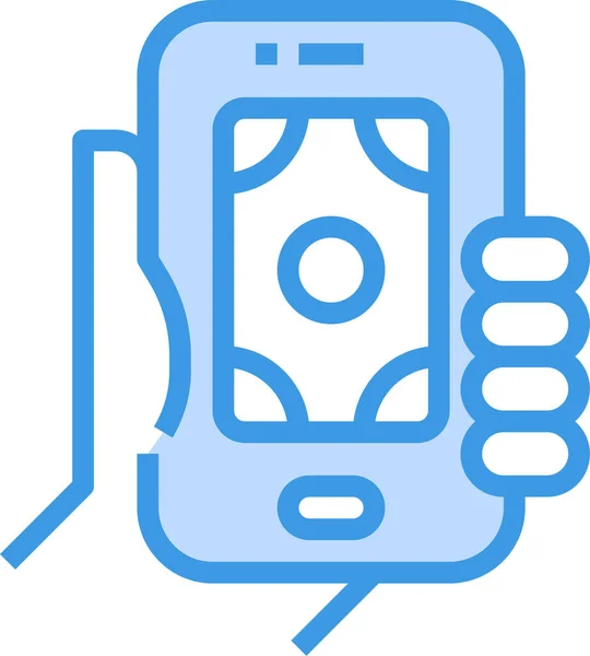 Méthode Argent Mobile Icône — Image vectorielle