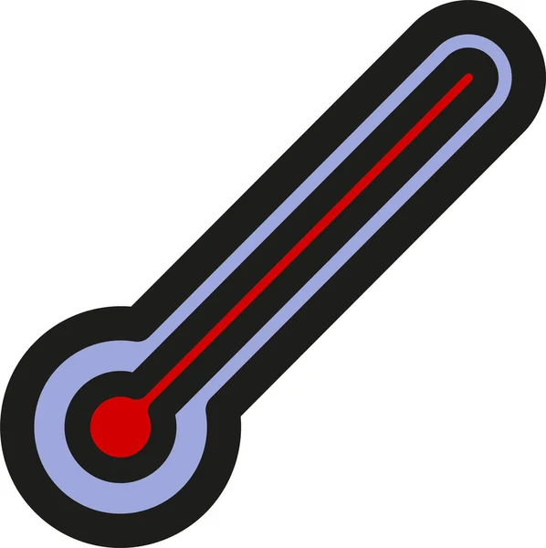 Quecksilberthermometer Zahnärztliches Symbol Ausgefüllter Form — Stockvektor