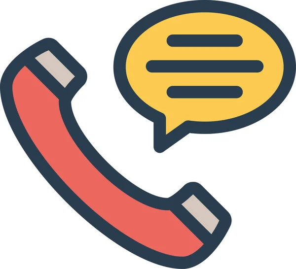 Call Help Message Icon Filled Outline Style — Stock Vector