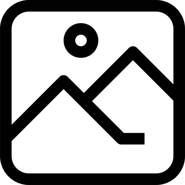 Ikona Znaku Rozhraní Stylu Osnovy — Stockový vektor