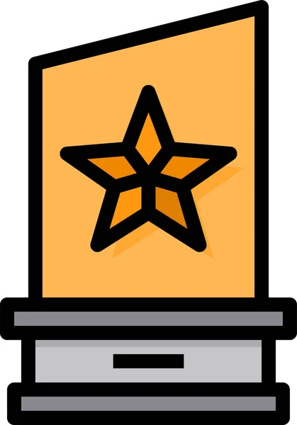 Ikona Zwycięzcy Trofeum Stylu Wypełnionym — Wektor stockowy
