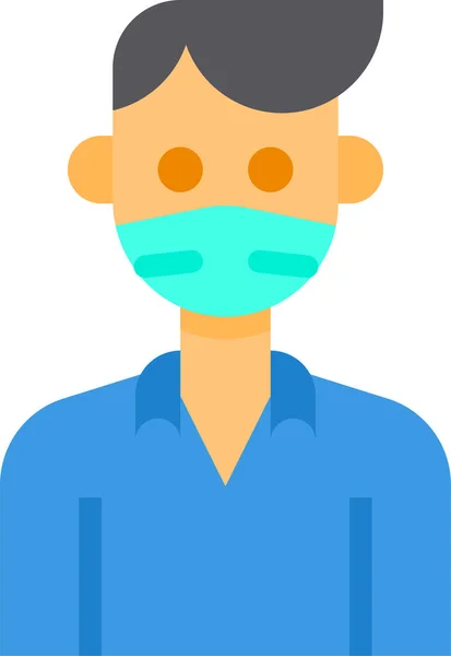 Avatar Hombre Máscara Icono — Vector de stock