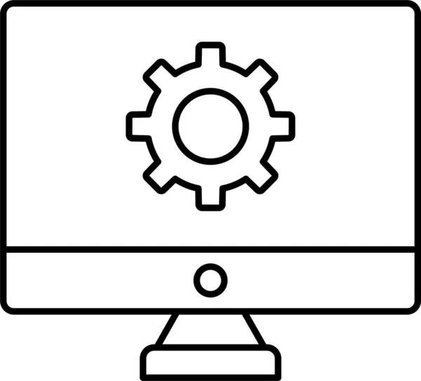 Configurer Icône Écran Lcd Dans Catégorie Mixte — Image vectorielle
