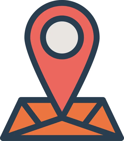 Direction Gps Location Icon Filled Outline Style — стоковый вектор