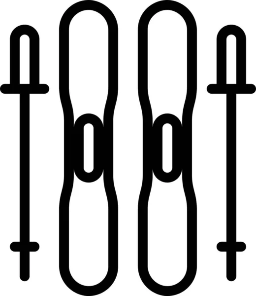 Activité Santé Passe Temps Icône Dans Style Contour — Image vectorielle