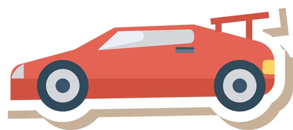 Автомобільний Гоночний Значок Плоскому Стилі — стоковий вектор