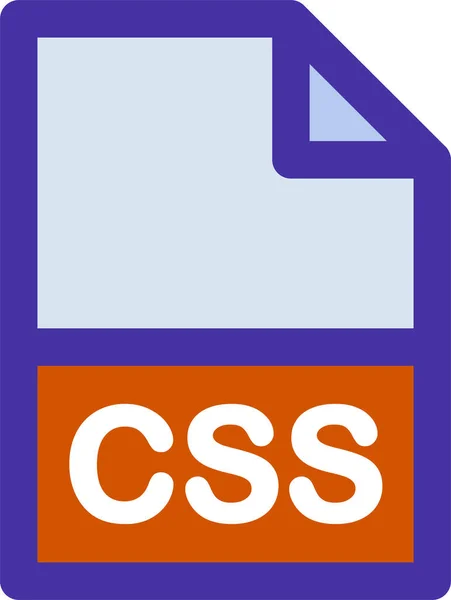 Значок Документа Css Заповненому Стилі — стоковий вектор