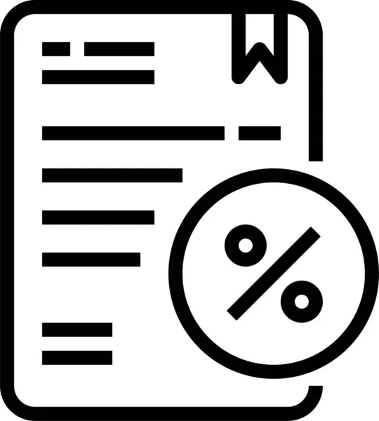 Remise Document Argent Icône Dans Style Contour — Image vectorielle