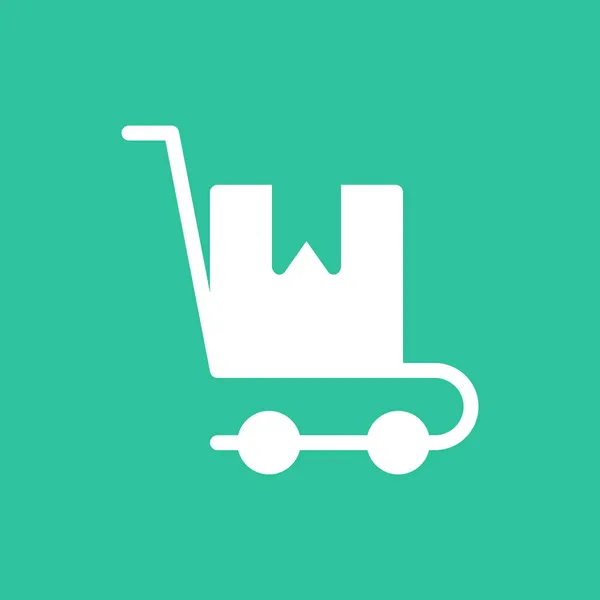 Basket Buy Cart Icon Flat Style — Stock Vector