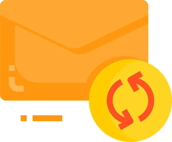 Mail Umschlag Brief Symbol Flachem Stil — Stockvektor
