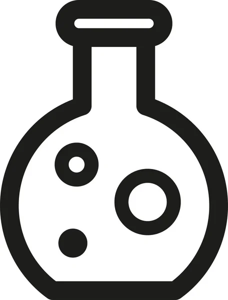 Icono Química Química Laboratorio Estilo Esquema — Vector de stock