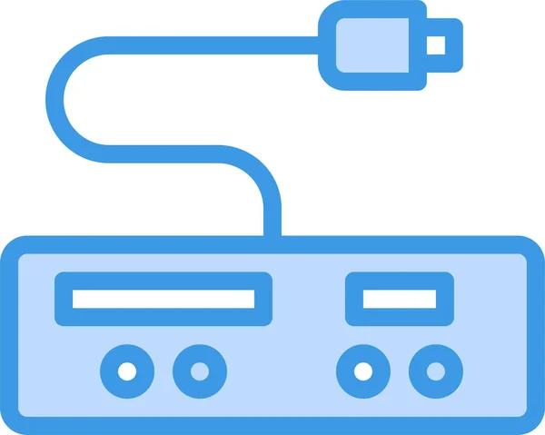 Icon Der Kartencomputerschnittstelle Ausgefülltem Umriss — Stockvektor