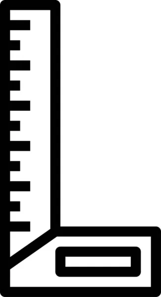 Lineal Bauwerkzeug Symbol Umrissstil — Stockvektor