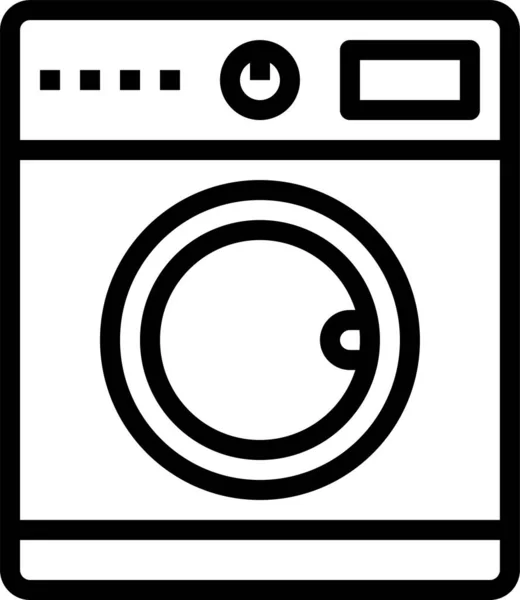 Icono Máquina Lavandería Doméstica — Vector de stock