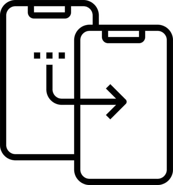Cloner Icône Mobile Ligne Dans Catégorie Mobile Devices App — Image vectorielle