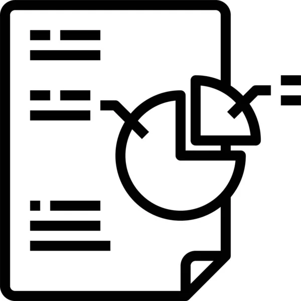 Icono Analítico Documento Negocios Estilo Esquema — Archivo Imágenes Vectoriales