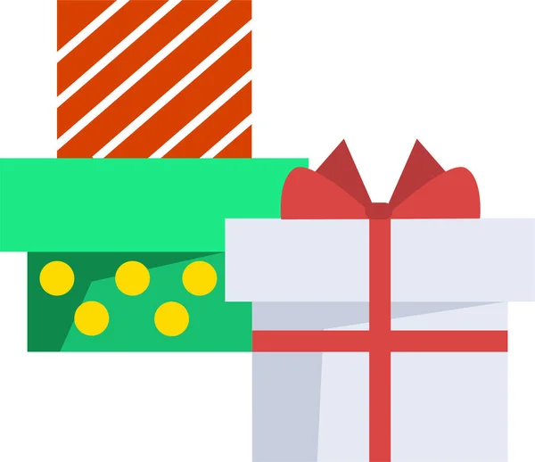 Kalte Weihnachtsgeschenke Flachen Stil — Stockvektor