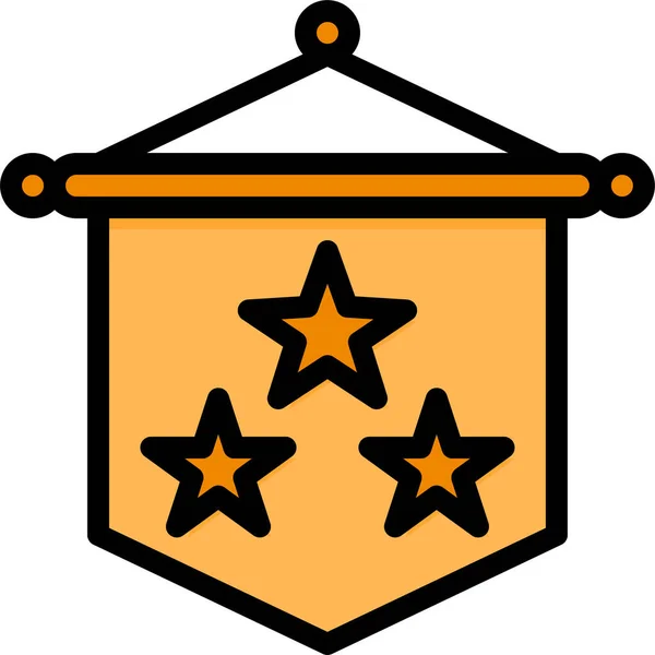 Значок Медального Знака Стиле Заполненного Контура — стоковый вектор