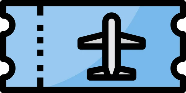 Avión Aeropuerto Avión Icono Estilo Contorno Lleno — Vector de stock