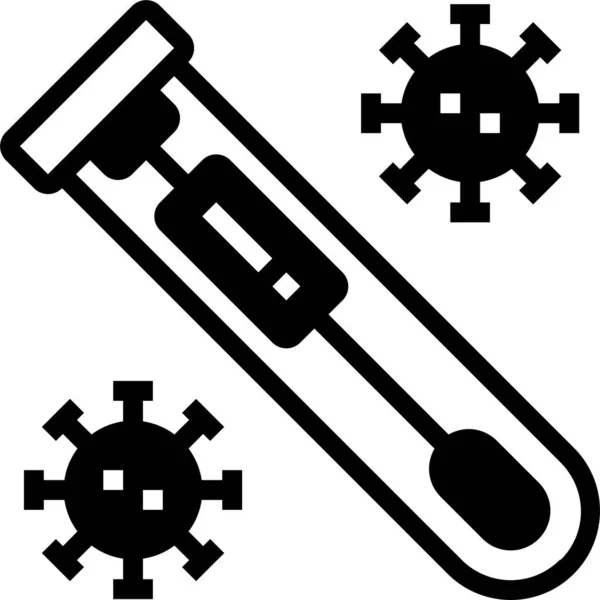 Reagenzglas Coronavirus Symbol — Stockvektor