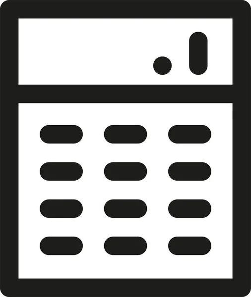 Иконка Валюты Расчета Калькулятора Стиле Контура — стоковый вектор