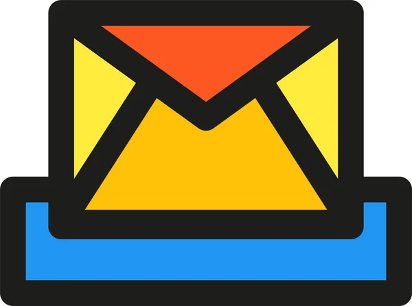 Ícone Mail Comunicação Caixa Entrada Estilo Esboço Preenchido —  Vetores de Stock