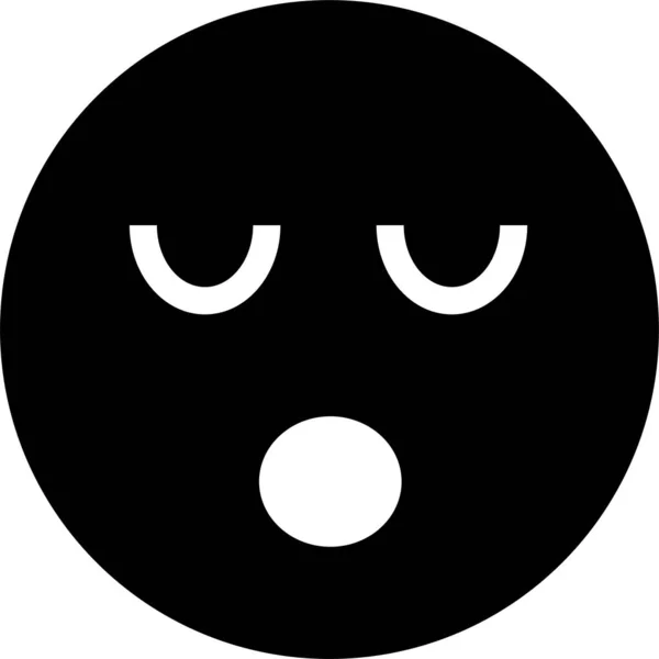 Эмодзи Эмоции Существенная Икона Твердом Стиле — стоковый вектор