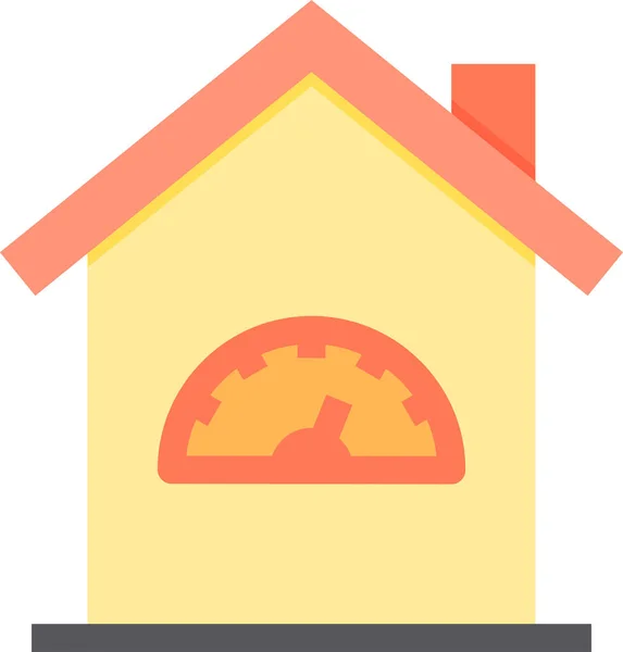 Home Property Smart Icon Flat Style — Stock Vector