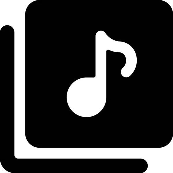 Audioseiten Icon Solidem Stil Filtern — Stockvektor