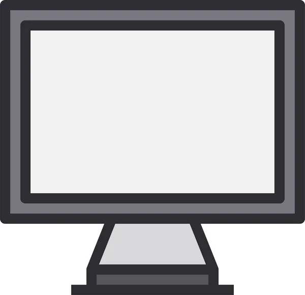 Icono Esquema Rellenado Televisión Multimedia Estilo Esquema Rellenado — Vector de stock