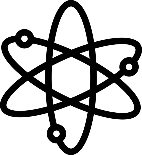 Atomien Yhteys Elementtejä Kuvaketta Ääriviivat Tyyli — vektorikuva