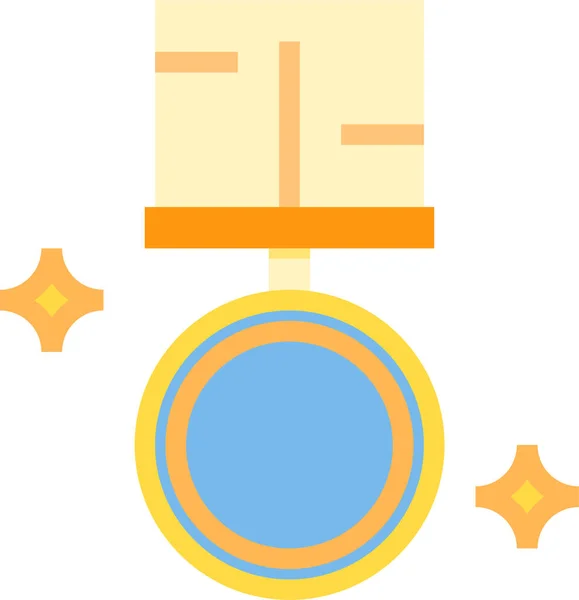 Award Medal Trophy Icon Flat Style — Stock Vector