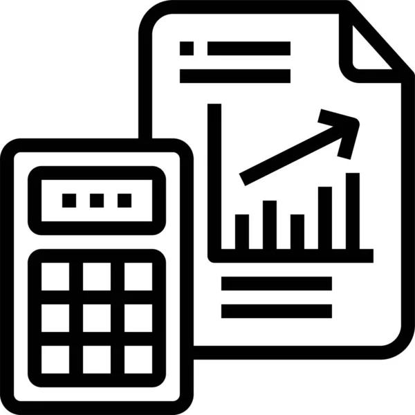Calculator Analytics Report Icon — Stock Vector