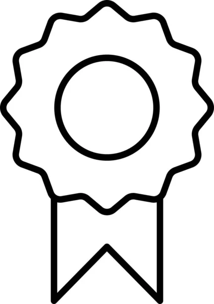 Award Badge Certified Icon Outline Style — Stock Vector