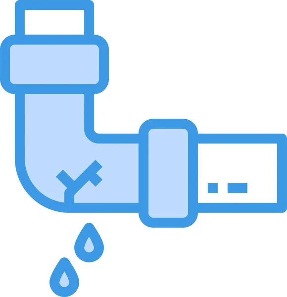 Gebroken Huis Lek Pictogram Gereedschap Bouw Categorie — Stockvector