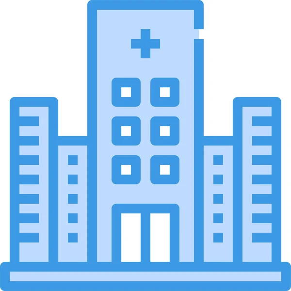 Edificio Del Hospital Icono Salud — Vector de stock