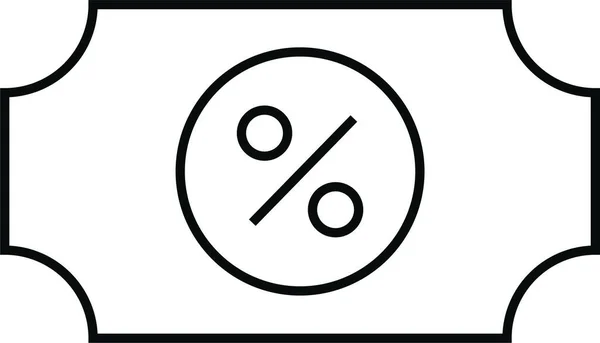 Discount Offer Percent Icon Outline Style — Stock Vector