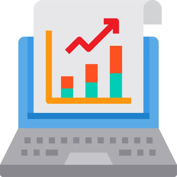 Ícone Gráfico Dados Analíticos Categoria Gestão Negócios — Vetor de Stock