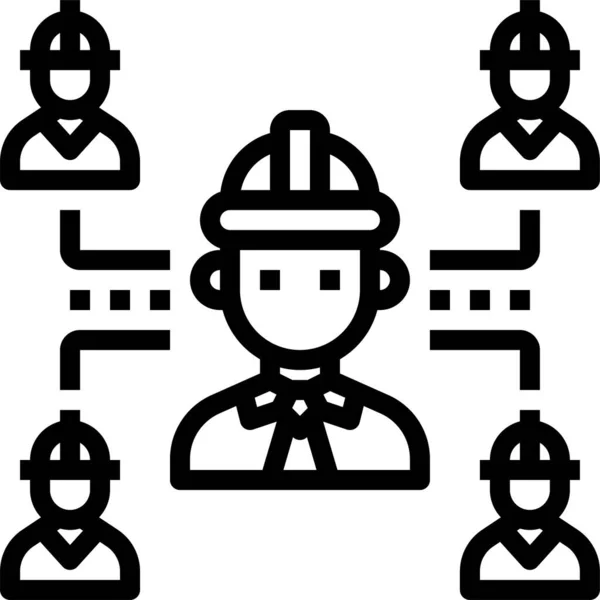 Ikona Sieci Inżynierskiej Firmy — Wektor stockowy